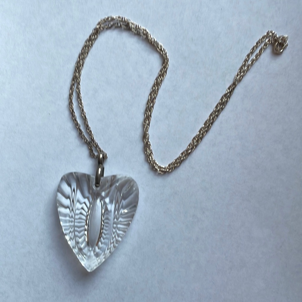[Waterford Crystal] Crystal Heart On Silver Chain